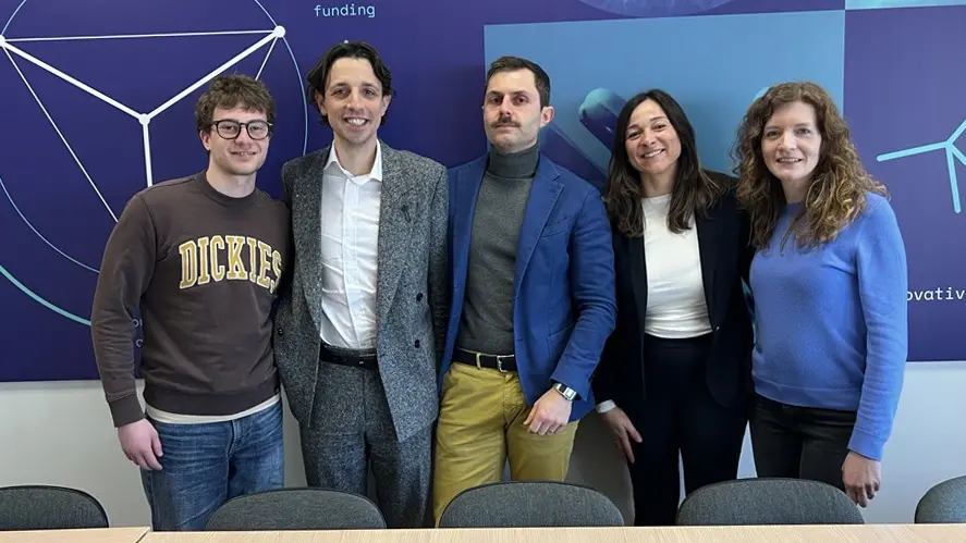 Il team di Ten: da sinistra Andrea Novello, Andrea Abondio, Gabriele Zanetti, Licia Zagni e Greta Consoli