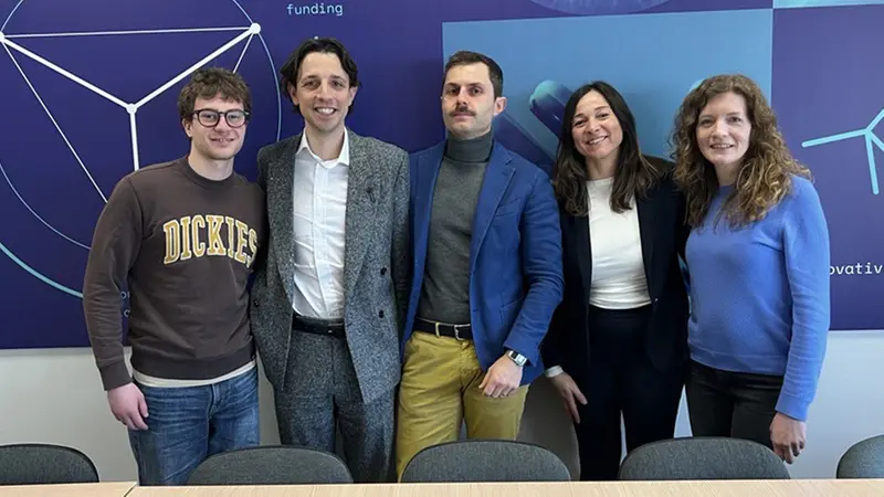 Il team di Ten: da sinistra Andrea Novello, Andrea Abondio, Gabriele Zanetti, Licia Zagni e Greta Consoli