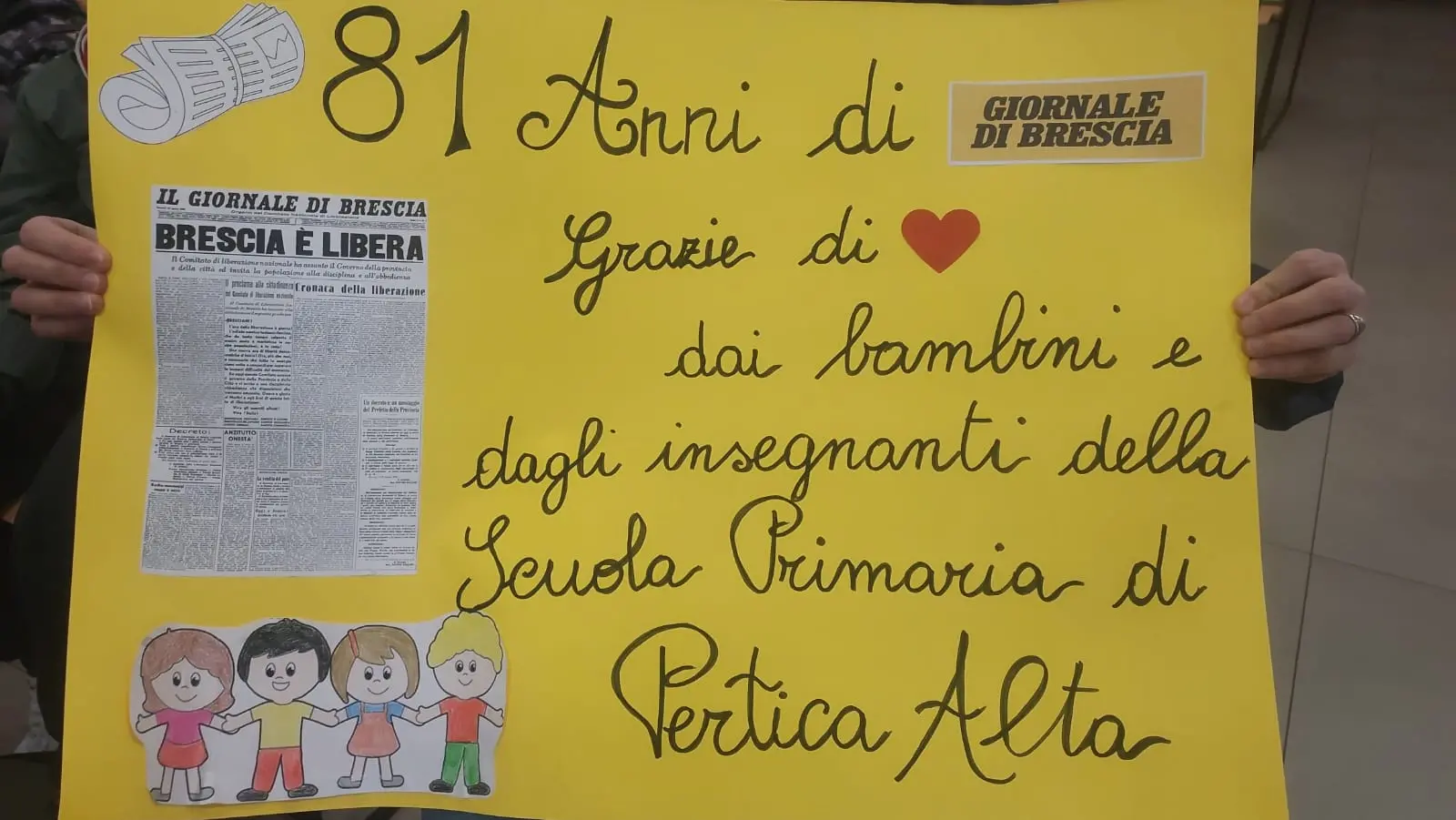 I bambini della scuola primaria di Pertica Alta in visita al GdB