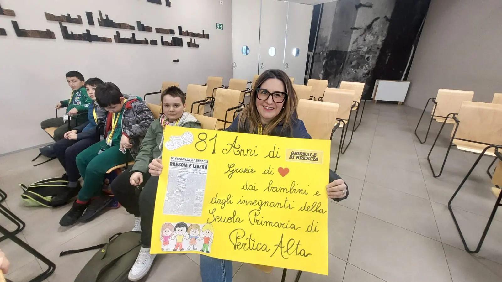 I bambini della scuola primaria di Pertica Alta in visita al GdB