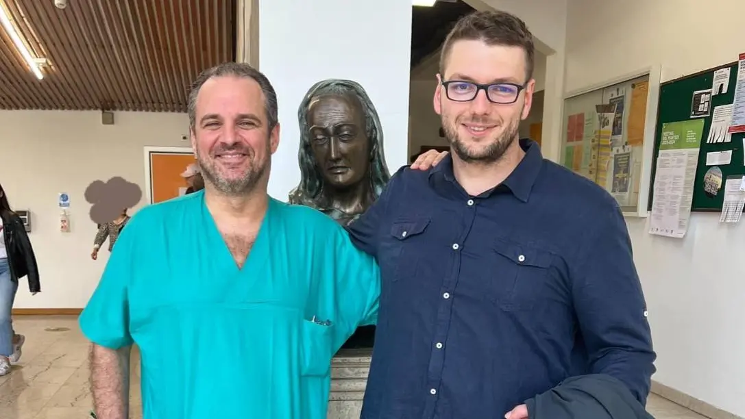 A destra il ricercatore Alessandro Rovetta assieme al prof Alessandro Vitale