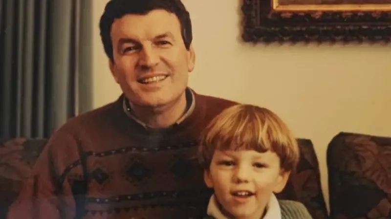 Alessandro Rovetta col padre Angelo