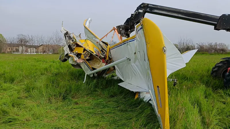 L'ultraleggero precipitato a Calvisano