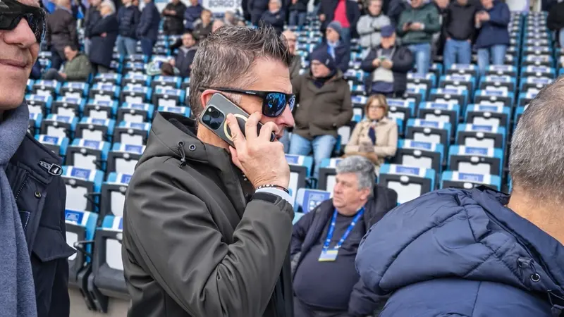 Orsato in tribuna al Rigamonti - © www.giornaledibrescia.it