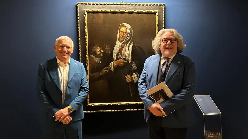 Stefano Sorlini e il curatore Stefano Lusardi