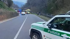 L'incidente su una curva all'altezza di Gombio