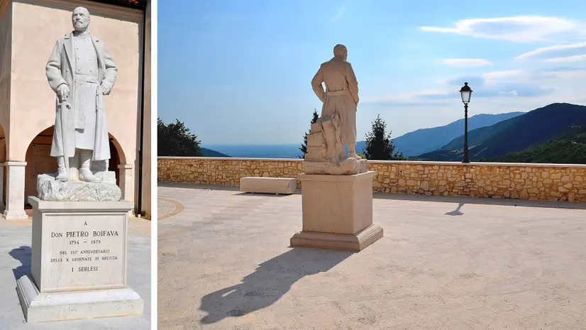 La statua di Don Pietro Boifava, curato patriota e soldato