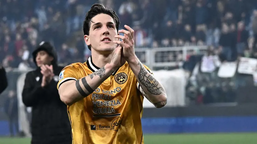 Zaniolo esulta dopo la vittoria sul Genoa - Foto Ansa/Luca Zennaro © www.giornaledibrescia.it