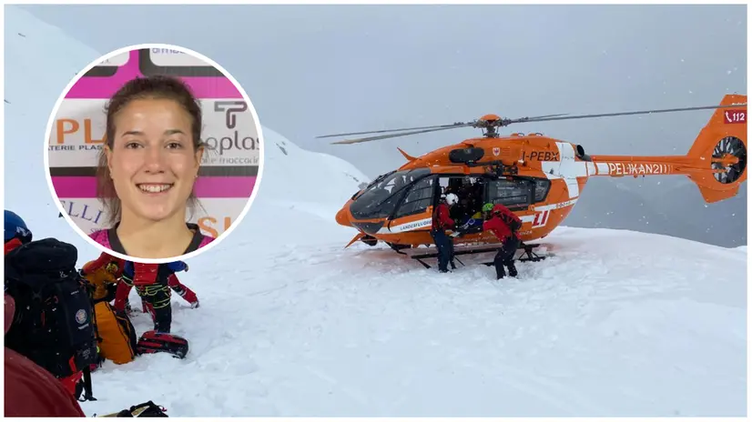 I soccorsi in Val Ridanna e, nel tondo, Laura Santino - © www.giornaledibrescia.it