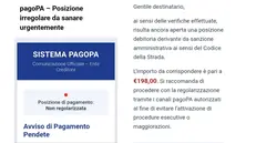 La finta multa arrivata via mail