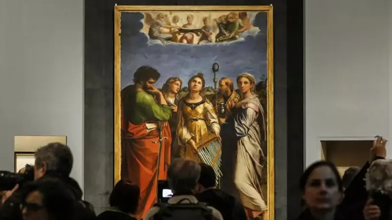 L'«Estasi di Santa Cecilia» dalla Pinacoteca nazionale di Bologna