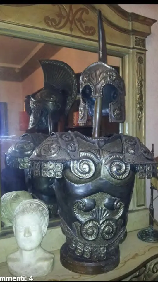 Alcune delle armature realizzate da Angelo Belleri