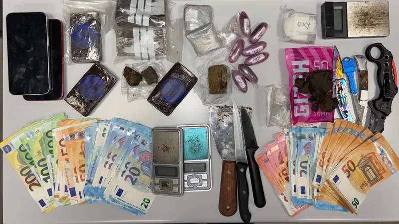 La droga sequestrata lunedì