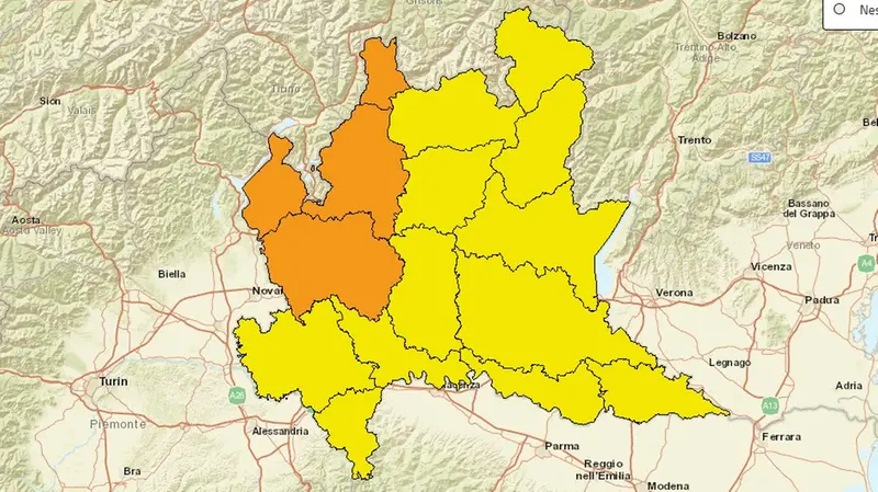 È allerta gialla per vento forte sul Bresciano