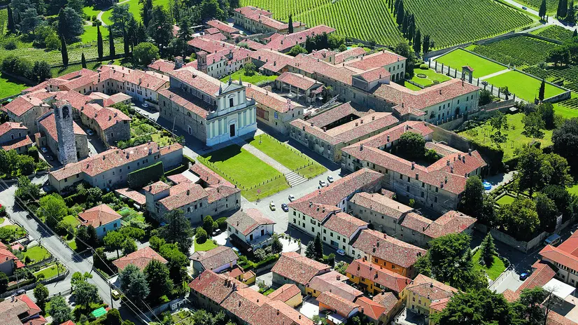 Uno scorcio dall’alto di Erbusco