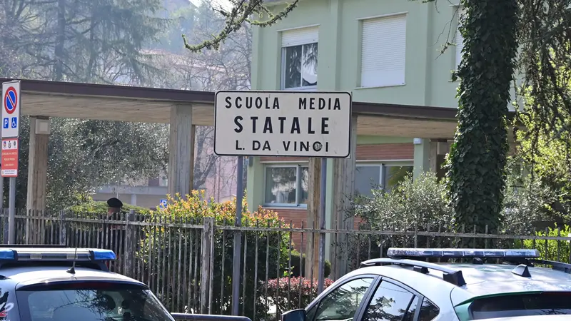 La scuola di Trescore Balneario dove è avvenuta l'aggressione - Foto Ansa © www.giornaledibrescia.it