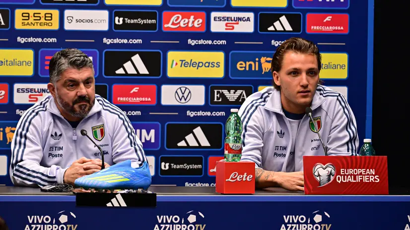 Gattuso e Retegui in conferenza stampa - Foto Ansa © www.giornaledibrescia.it