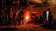 L'interno di una fonderia, foto rappresentativa