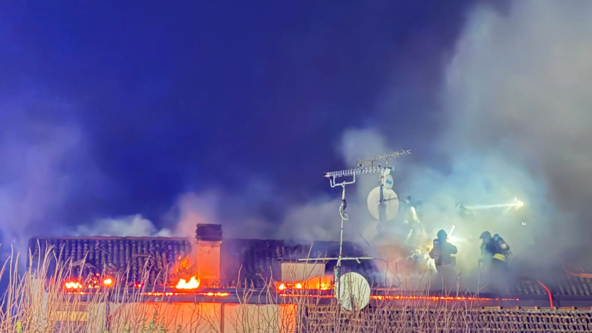 L'incendio a Puegnago