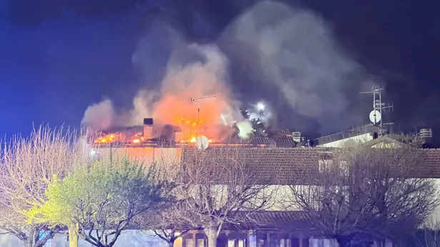 L'incendio a Puegnago