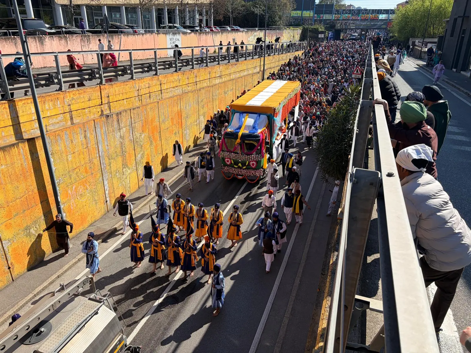 Il corteo Sikh a Brescia