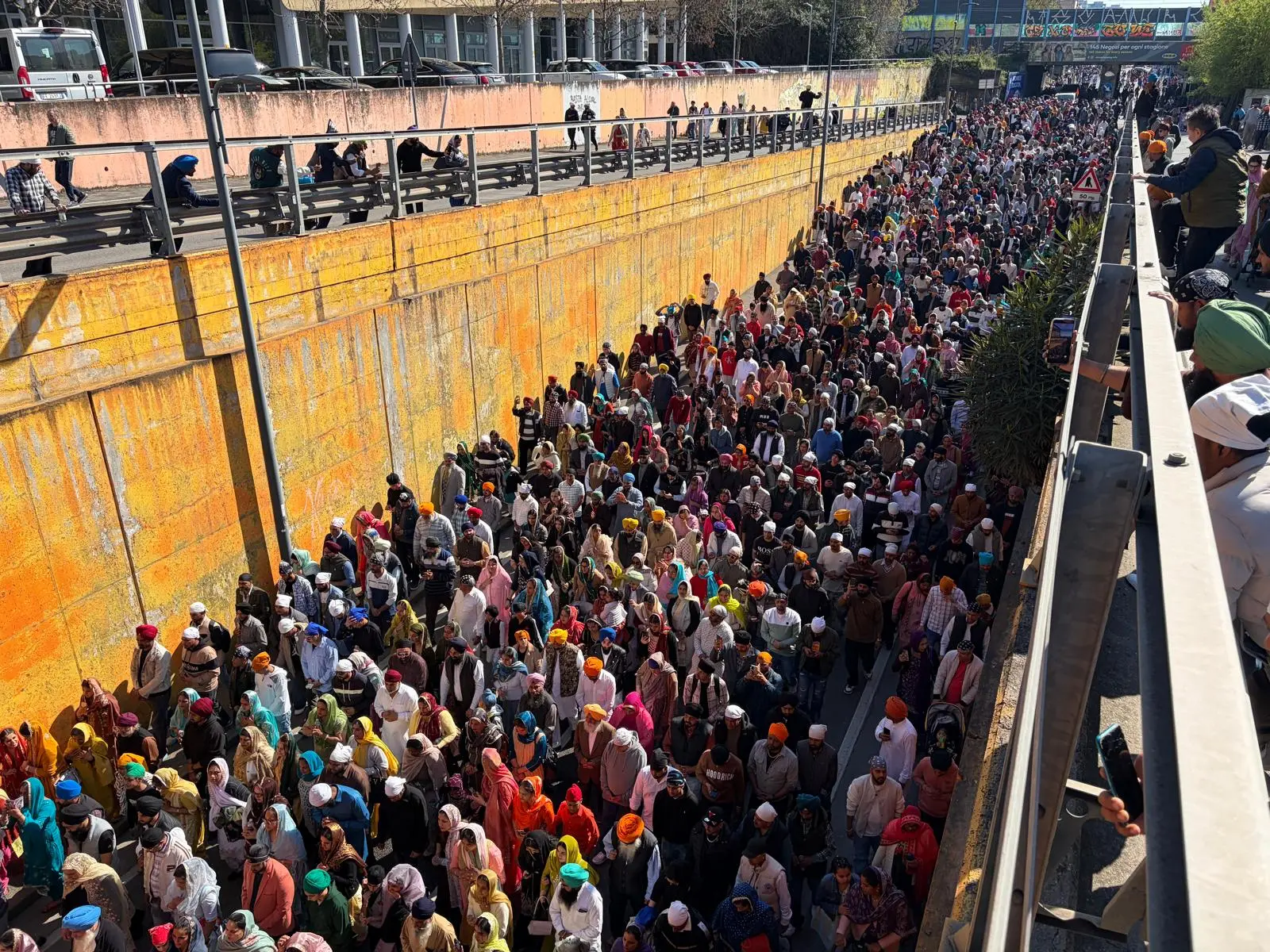Il corteo Sikh a Brescia