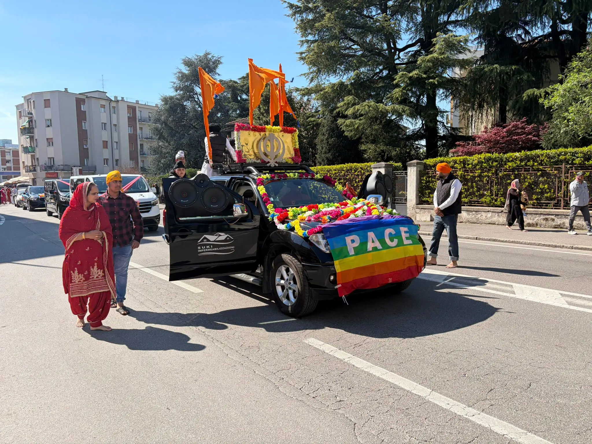 Il corteo Sikh a Brescia