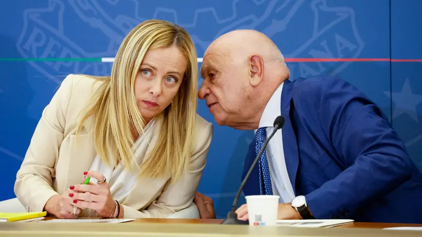 La premier Giorgia Meloni e il ministro della Giustizia Carlo Nordio - Foto Ansa © www.giornaledibrescia.it