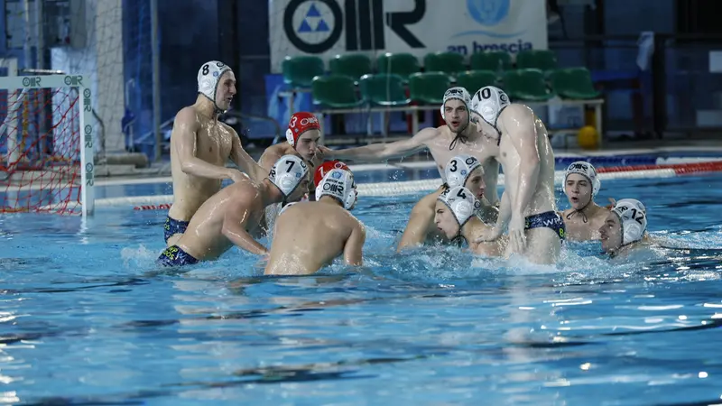 L'esultanza delle calottine bresciane - Foto Gabriele Vanoni