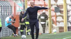 Corini in panchina oggi al Menti - Foto New Reporter Nicoli © www.giornaledibrescia.it