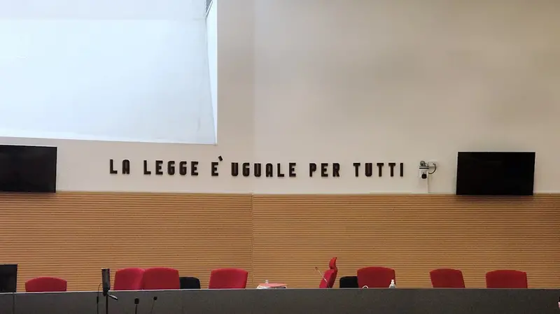Un'aula del tribunale di Brescia