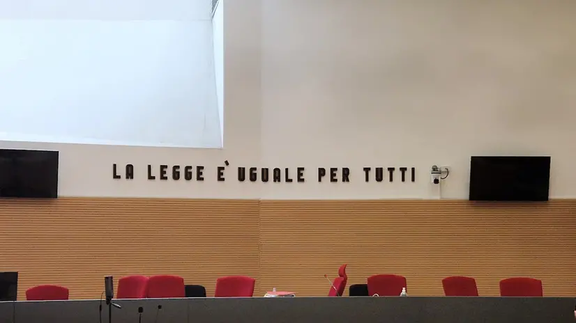 Un'aula del tribunale di Brescia
