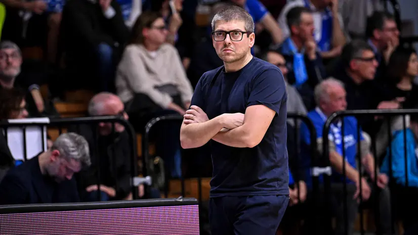 Matteo Cotelli, coach della Germani - Foto Ciamillo-Castoria © www.giornaledibrescia.it