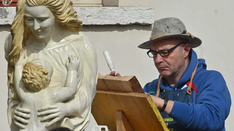 La scultura lignea, una delle peculiarità di Sabbio - Foto Gabriele Strada/Neg © www.giornaledibrescia.it