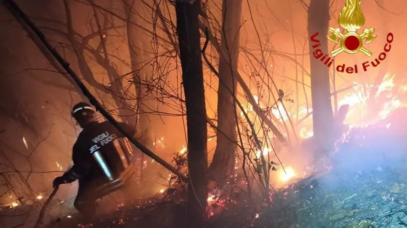 L'intervento dei Vigili del fuoco - Foto Vigili del Fuoco © www.giornaledibrescia.it