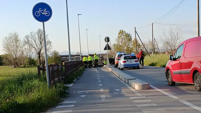 Il luogo dell'incidente a Leno - © www.giornaledibrescia.it