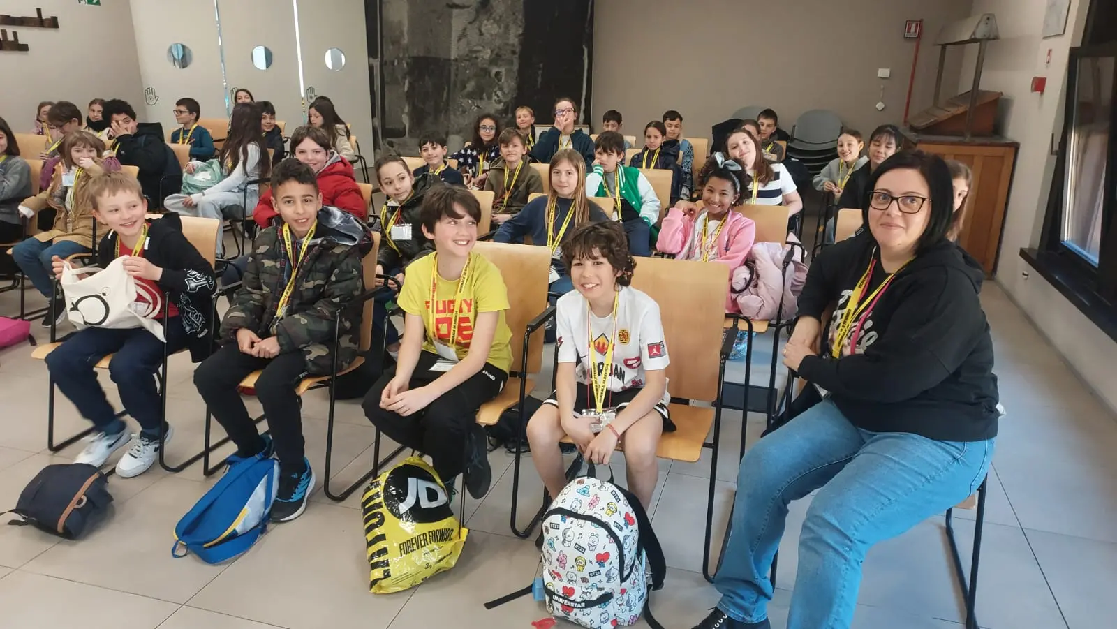 Le classi 5B e 5C della scuola Laini di Desenzano in visita al GdB