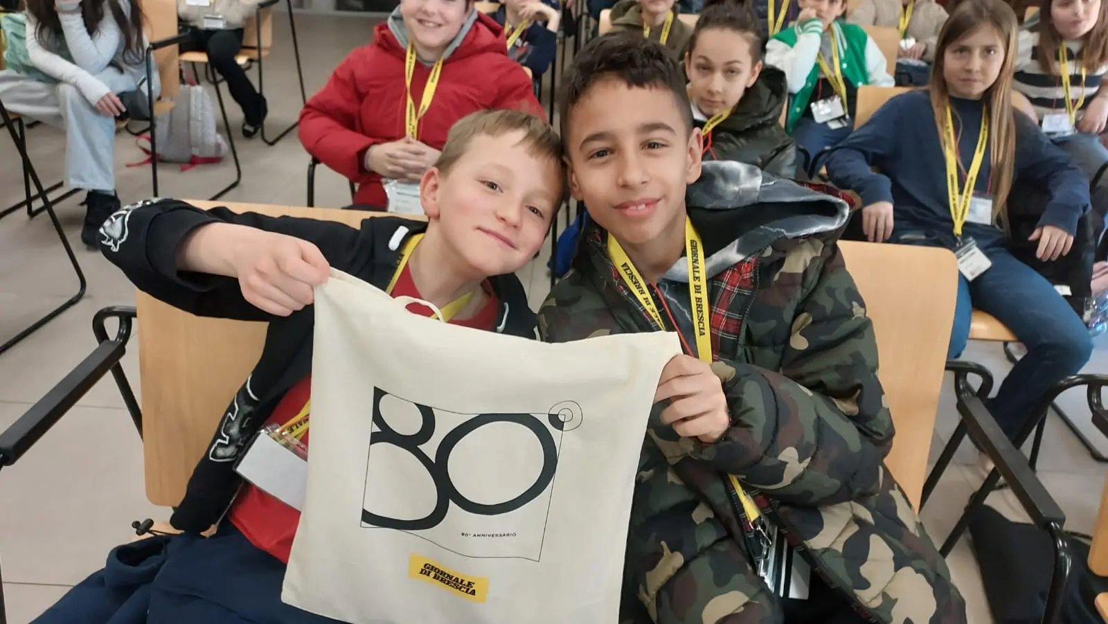 Le classi 5B e 5C della scuola Laini di Desenzano in visita al GdB