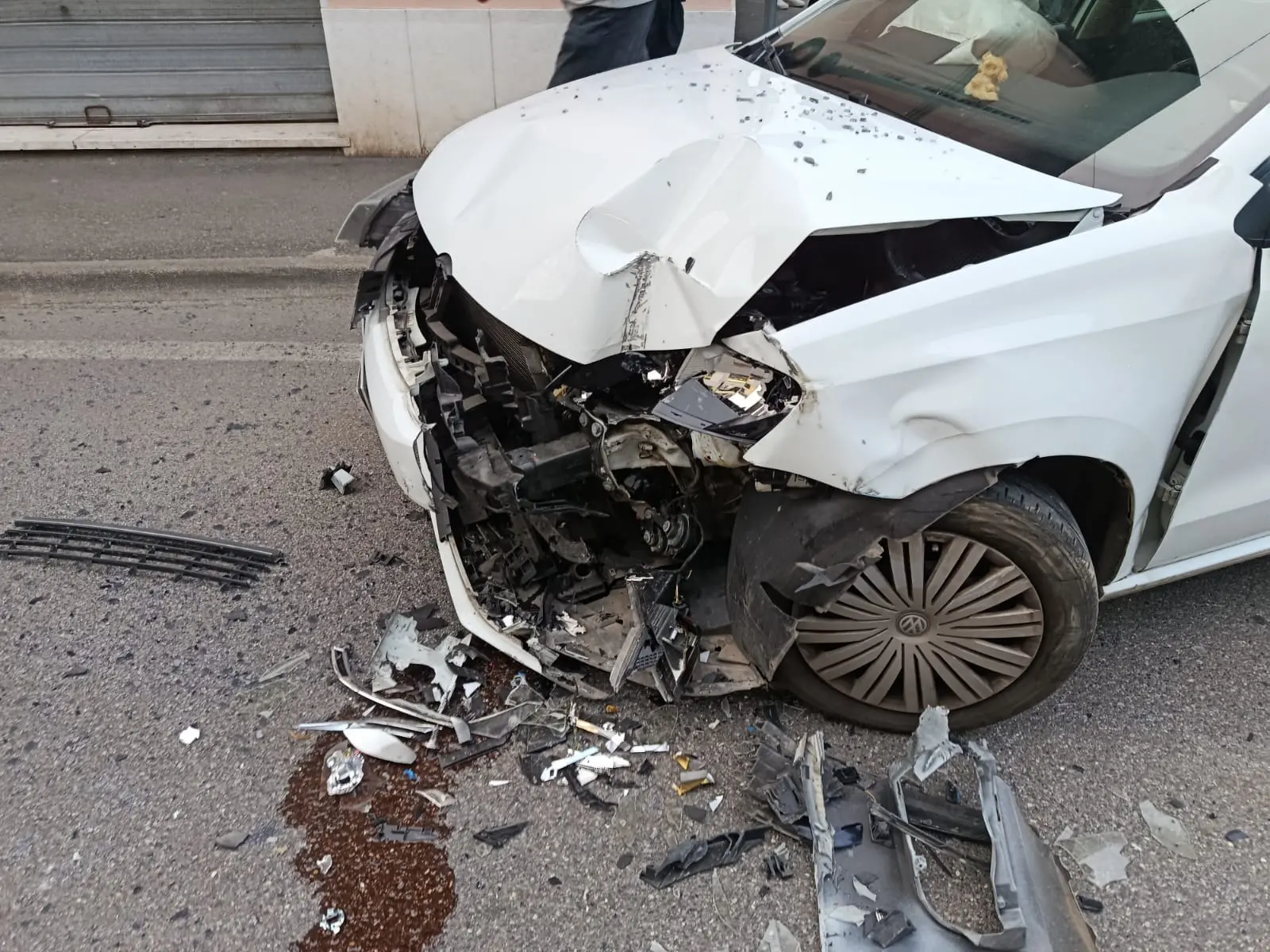 L'incidente tra un autobus e un'automobile a Remedello