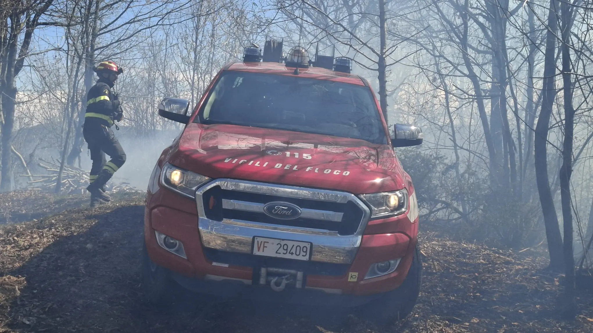 Valsabbia, l'incendio tra Bione e Preseglie