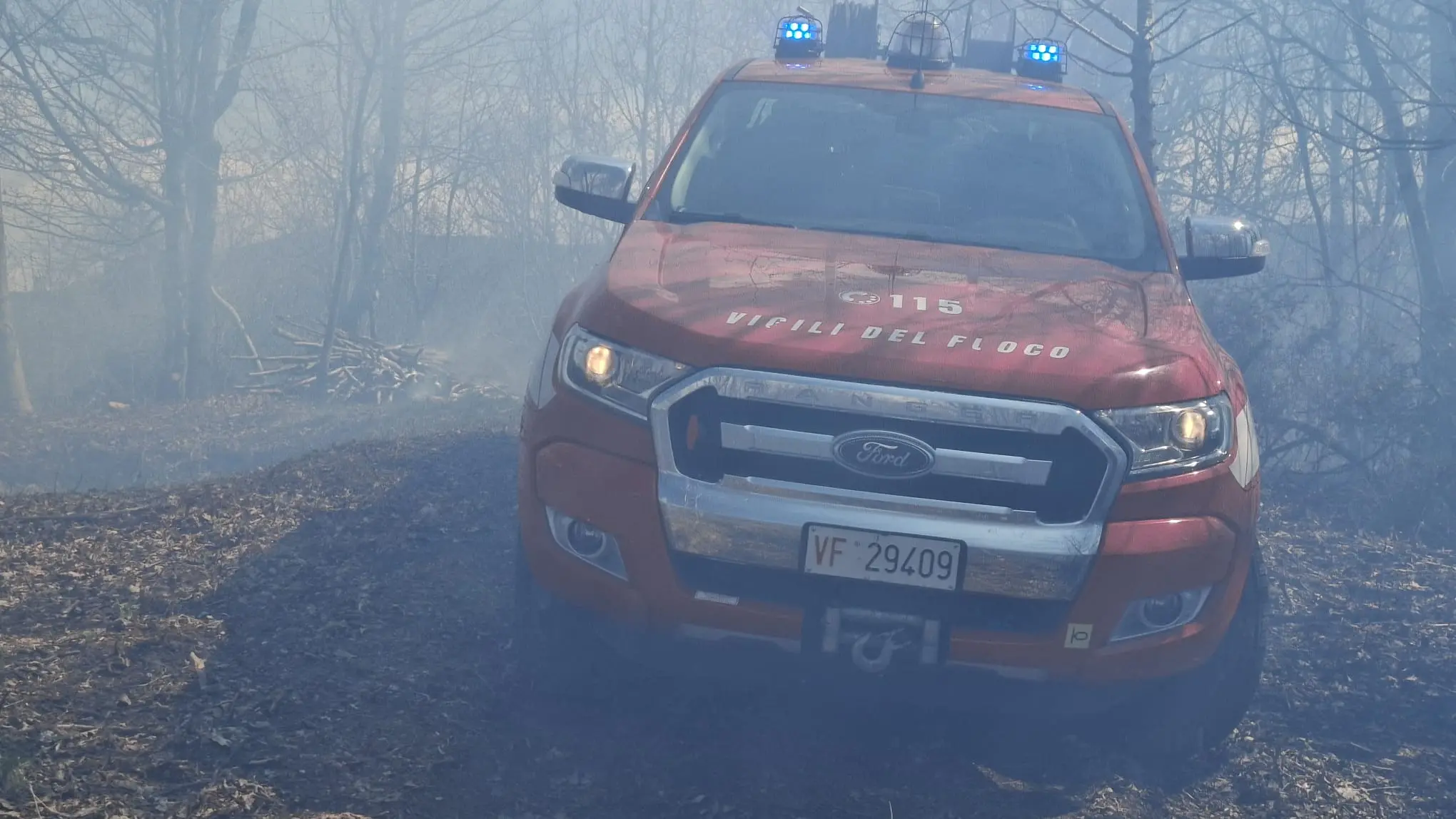 Valsabbia, l'incendio tra Bione e Preseglie