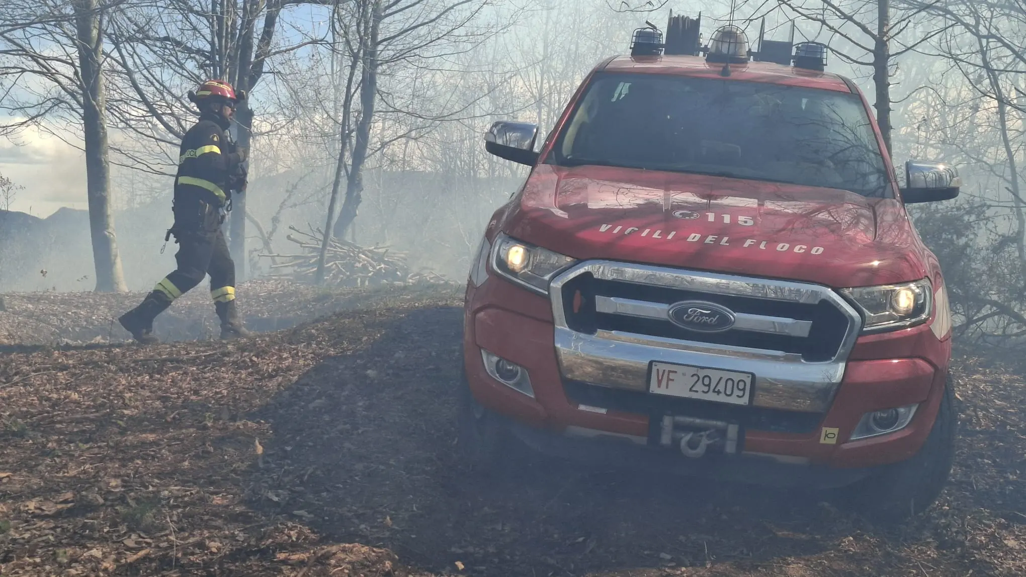 Valsabbia, l'incendio tra Bione e Preseglie