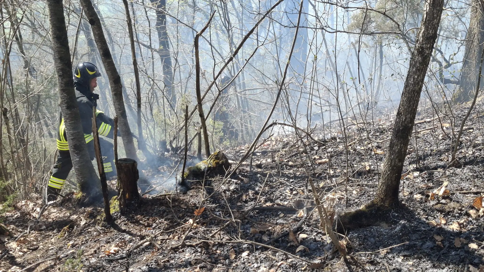 Valsabbia, l'incendio tra Bione e Preseglie