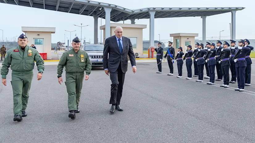 Il ministro Guido Crosetto a Ghedi - © www.giornaledibrescia.it