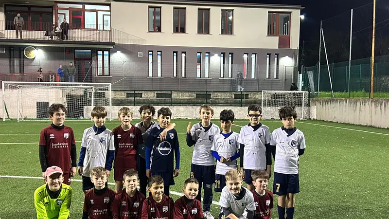 San Bartolomeo e Breno insieme prima del match - © www.giornaledibrescia.it