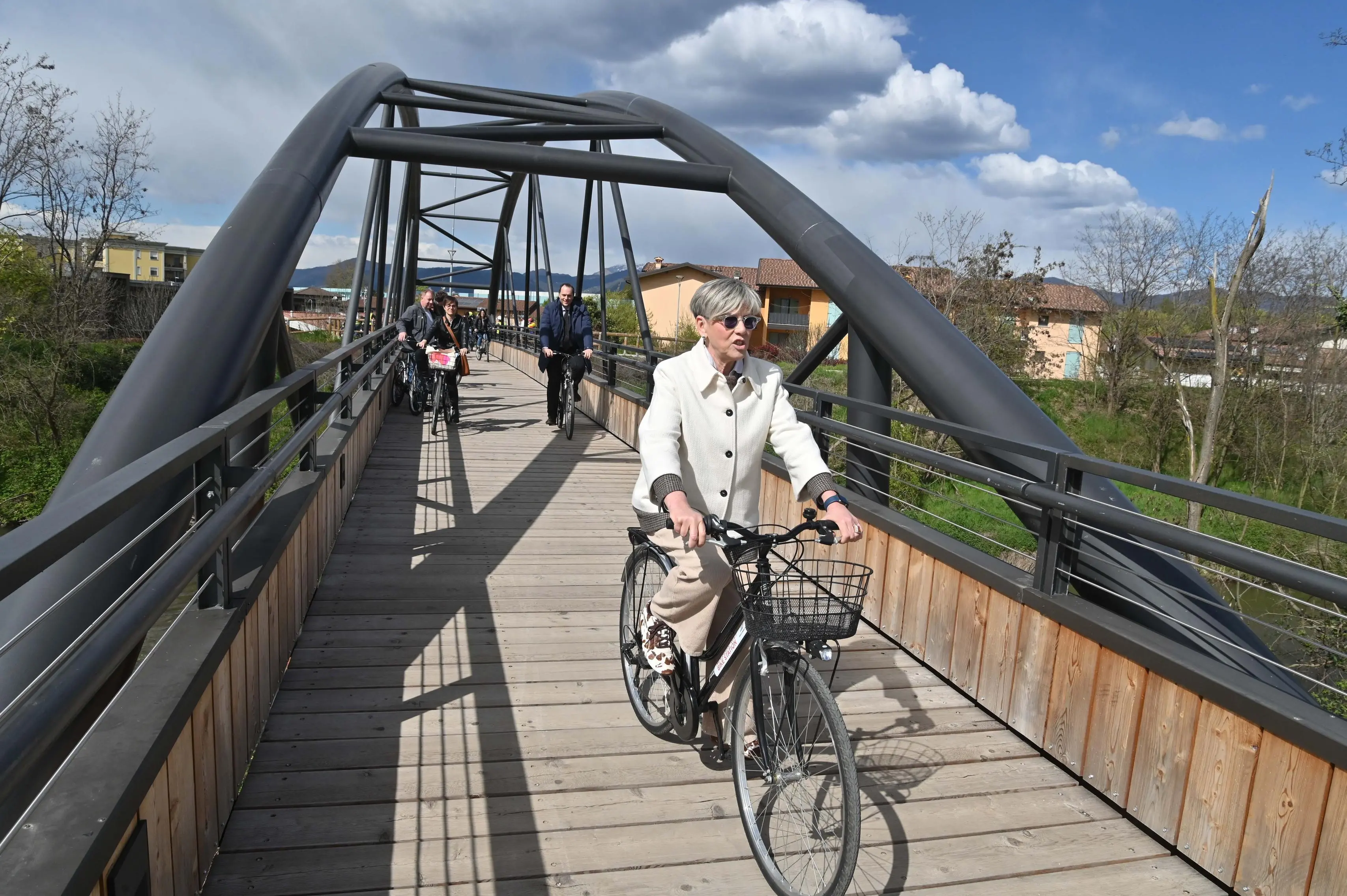 CRONACA  BRESCIA VIA GIRELLI INAUGURAZIONE PISTA CICLABILE  REDAZIONE CRONACA 31-03-2026 GABRIELE STRADA NEW EDEN GROUP                             