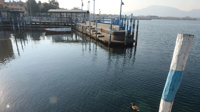Sul lago di Iseo si combattono siccità e alghe - Foto di Gabriele Strada Neg