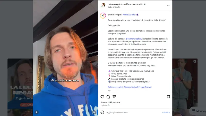 Il video di annuncio di Raffaele Sollecito