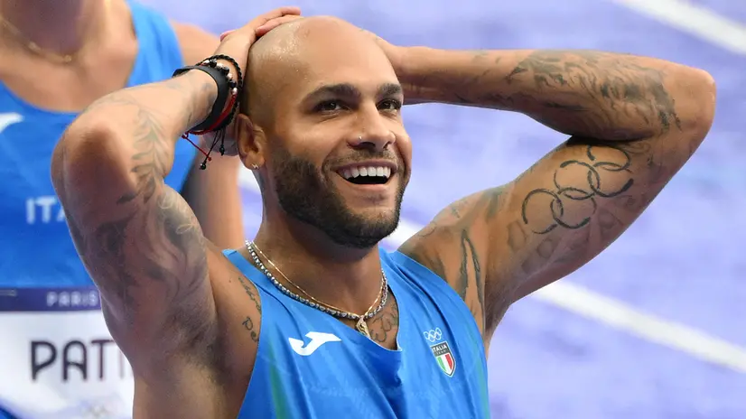Marcell Jacobs, due volte campione olimpico a Tokyo 2020 - Foto Ansa Ettore Ferrari © www.giornaledibrescia.it