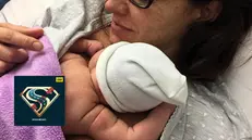 La mamma di Matilde con la piccola Francesca Spedini